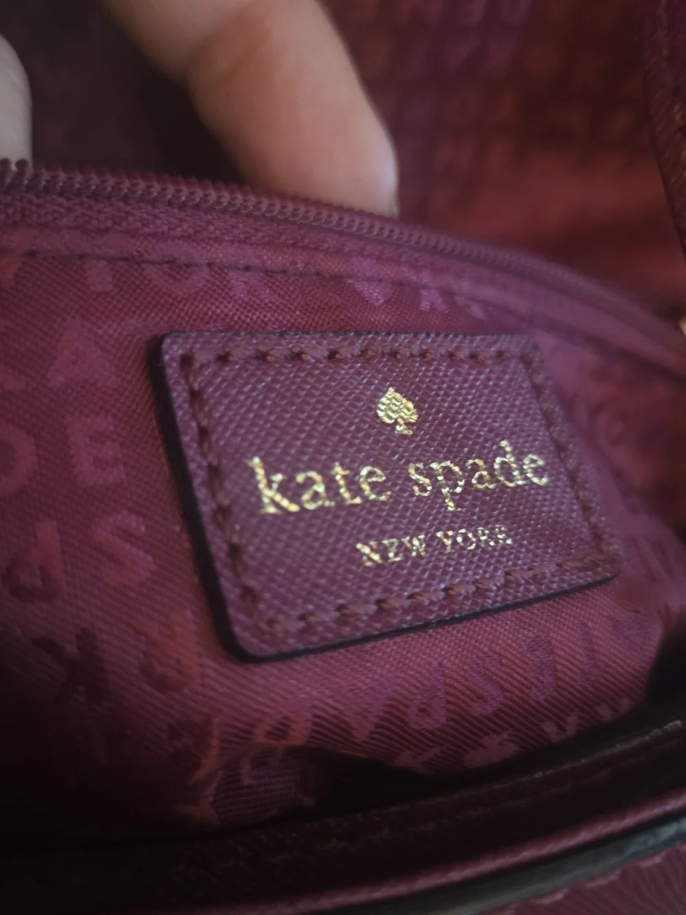 Kate Spade New York Raspberry Saffiano Leather Chain Crossbody Bag